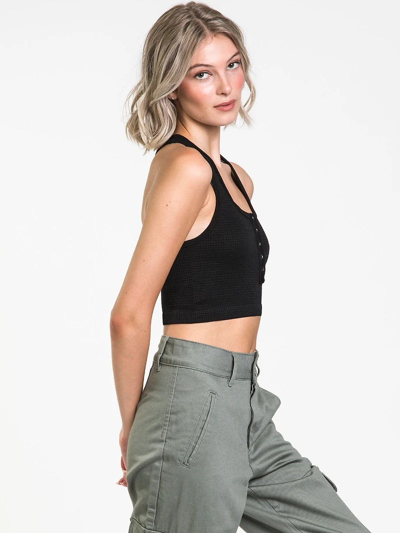BRALETTE GAUFRÉE À BOUTONS-PRESSION POUR FEMMES