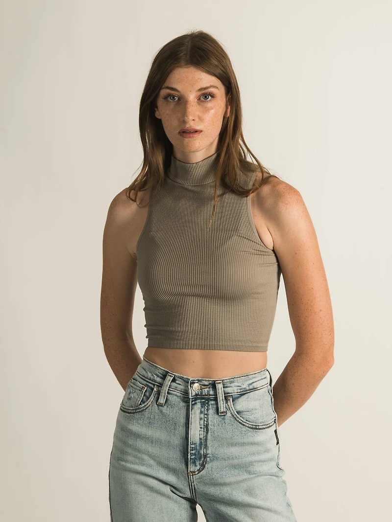 HARLOW MOCK SLEEVELESS TANK TOP - CLEARANCE