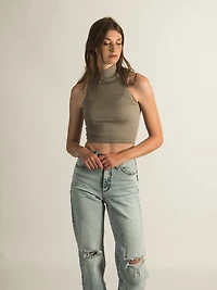 HARLOW MOCK SLEEVELESS TANK TOP - CLEARANCE