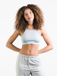 BRALETTE CÔTELÉE À COL HAUT POUR FEMMES