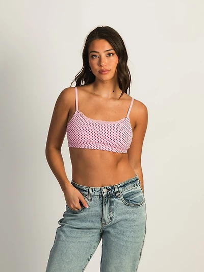 HARLOW CLASSIC SCOOP DITSY BRALETTE - PINK