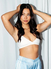 HARLOW CLASSIC TRIANGLE BRALETTE - WHITE