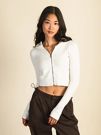 HARLOW ELLIE RIBBED ZIP UP