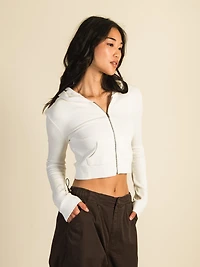 HARLOW ELLIE RIBBED ZIP UP