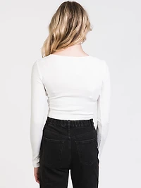 FEMME BECKY COL CARRÉ MANCHES LONGUES