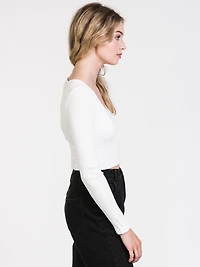 FEMME BECKY COL CARRÉ MANCHES LONGUES