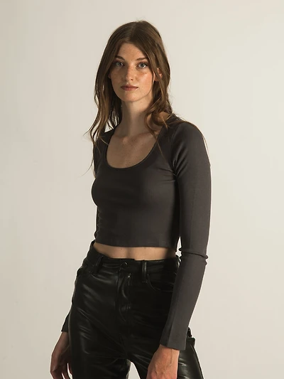 HARLOW BECKY SCOOPNECK SLEEVE LONG
