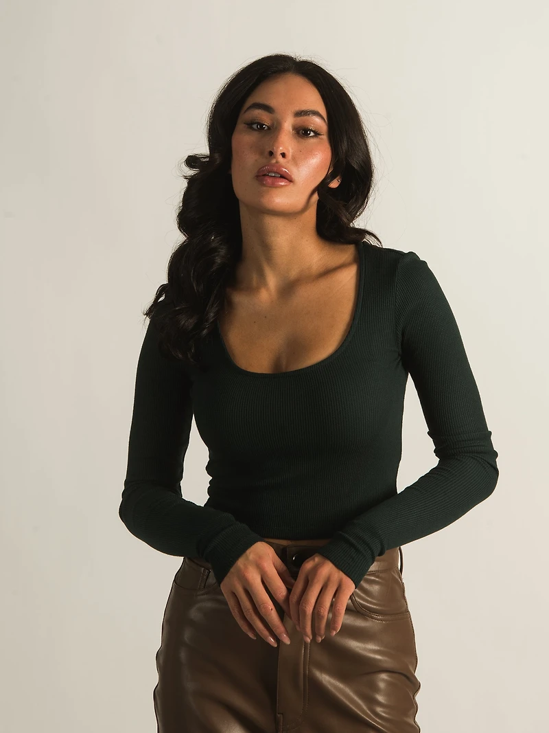 HARLOW BECKY SCOOPNECK LONG SLEEVE - CLEARANCE