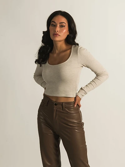 HARLOW BECKY SCOOPNECK LONG SLEEVE