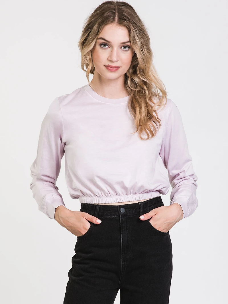 T-SHIRT ÉLASTIQUE À MANCHES LONGUES MONICA POUR FEMMES