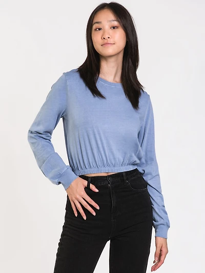 T-SHIRT ÉLASTIQUE À MANCHES LONGUES MONICA POUR FEMMES