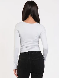 WOMENS CARA LONG SLEEVE HENLEY