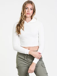 SWEAT À CAPUCHE SLIM GAUFRÉ POUR FEMMES