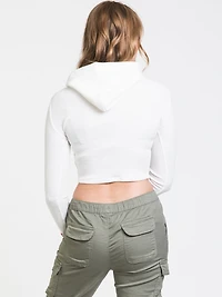 SWEAT À CAPUCHE SLIM GAUFRÉ POUR FEMMES