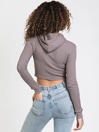 HARLOW WAFFLE SLIM HOODIE