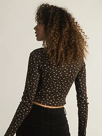 HARLOW LONG SLEEVE SQUARE NECK DITSY - CLEARANCE