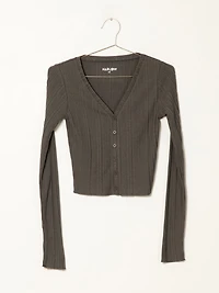 FEMME - BIANCA RIB BUTTON UP