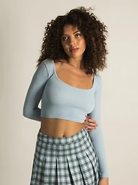 HARLOW SQUARE NECK SEAMLESS LONG SLEEVE