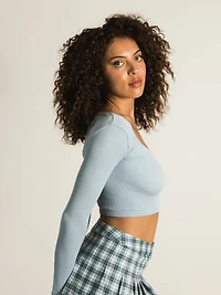 HARLOW SQUARE NECK SEAMLESS LONG SLEEVE
