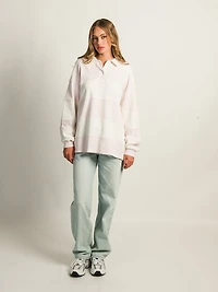 HARLOW RORY RUGBY LONG SLEEVE - BABY PINK