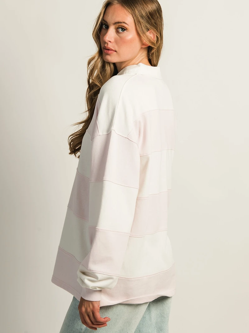 HARLOW RORY RUGBY LONG SLEEVE - BABY PINK