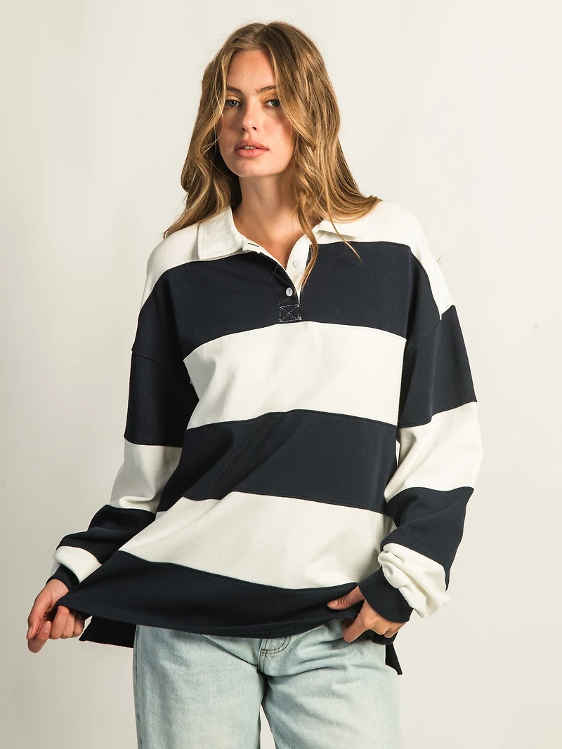 HARLOW RORY RUGBY LONG SLEEVE - NAVY