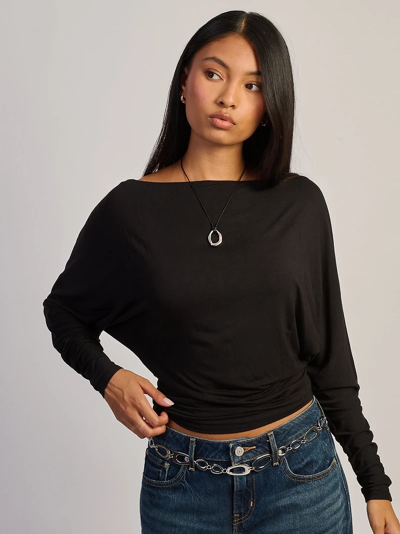 HARLOW SAMI SLOUCH MANCHES LONGUES - NOIR