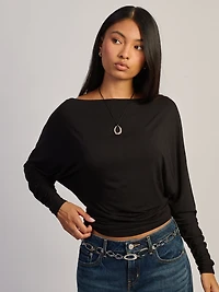 HARLOW SAMI SLOUCH MANCHES LONGUES - NOIR