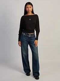 HARLOW SAMI SLOUCH MANCHES LONGUES - NOIR