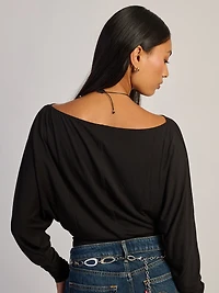HARLOW SAMI SLOUCH LONG SLEEVE - BLACK