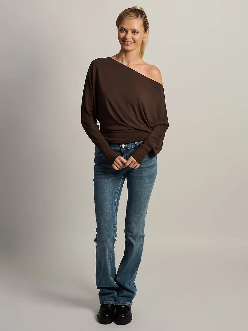 HARLOW SAMI SLOUCH MANCHES LONGUES -MARRON