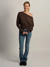 HARLOW SAMI SLOUCH MANCHES LONGUES -MARRON