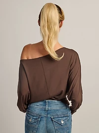 HARLOW SAMI SLOUCH LONG SLEEVE -BROWN