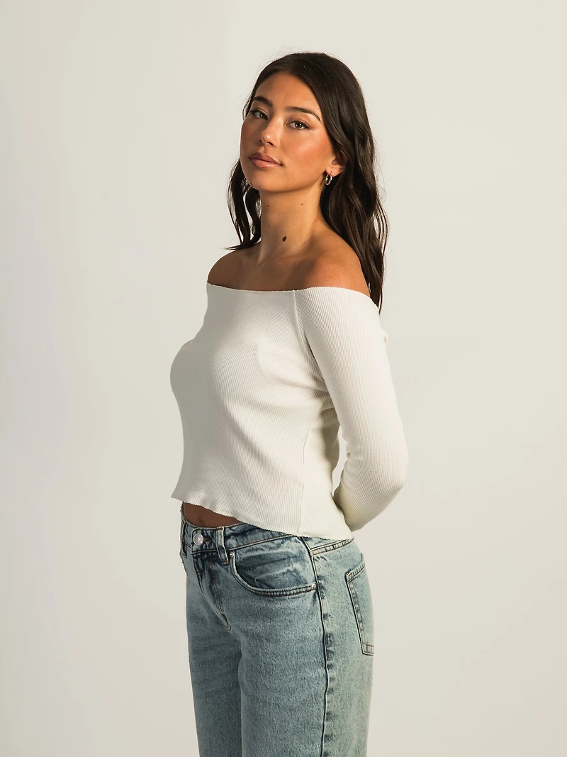 T-SHIRT HARLOW LENNON MANCHES LONGUES - BLANC CASSÉ
