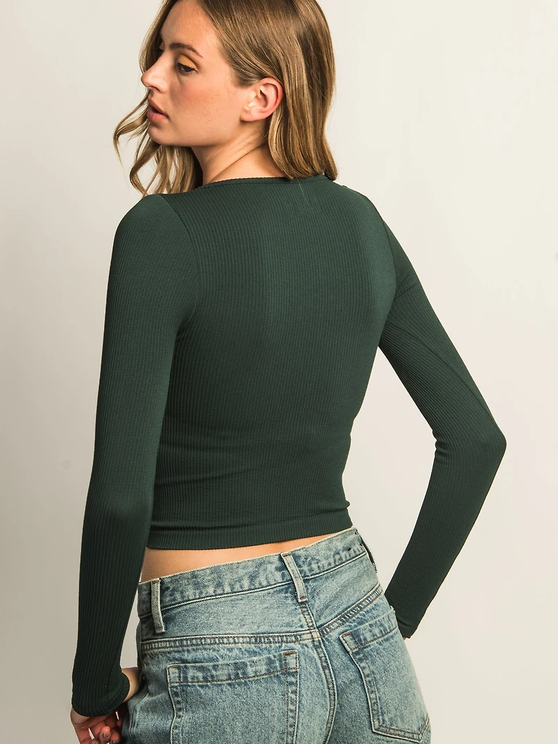 HARLOW HARPER NOTCH LONG SLEEVE TEE