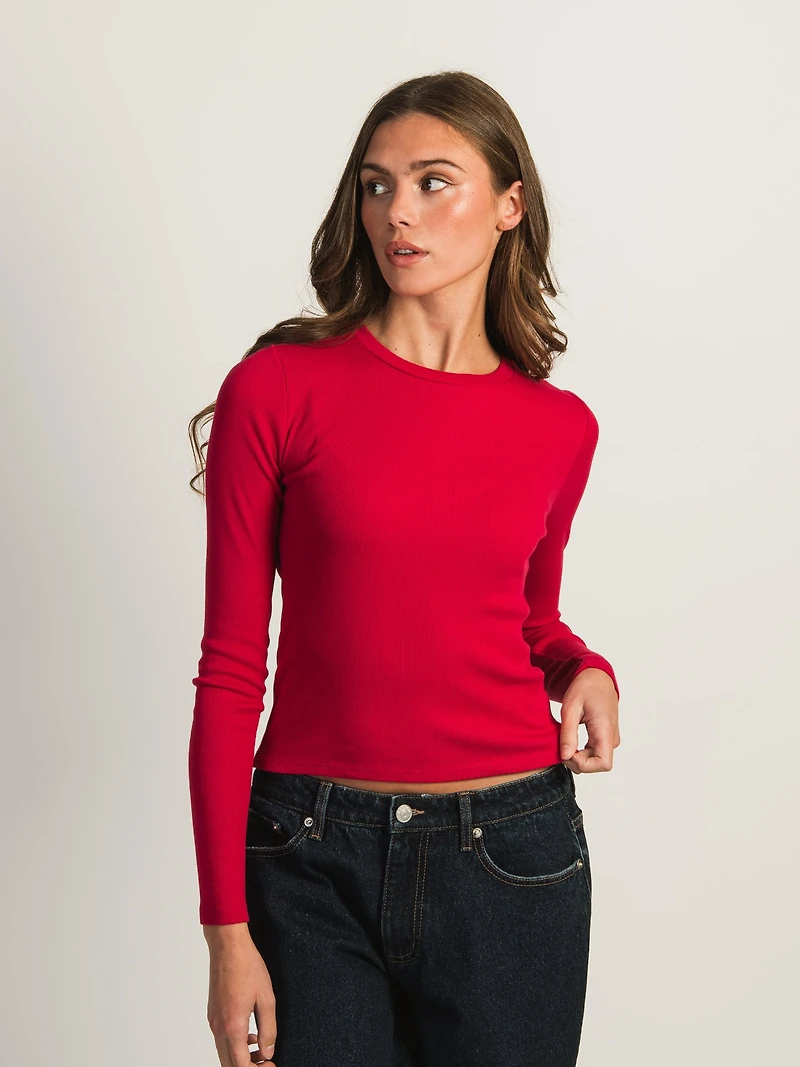 T-SHIRT HARLOW ESSENTIAL CREWNECK MANCHES LONGUES - PORTO
