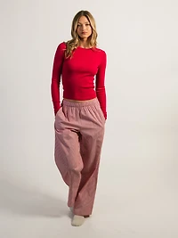 HARLOW ESSENTIAL CREWNECK LONGSLEEVE - PORT