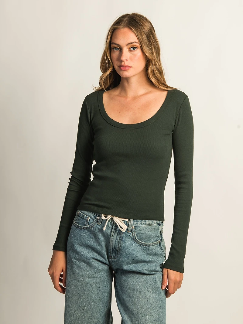 HARLOW ESSENTIAL LONG SLEEVE SCOOP NECK