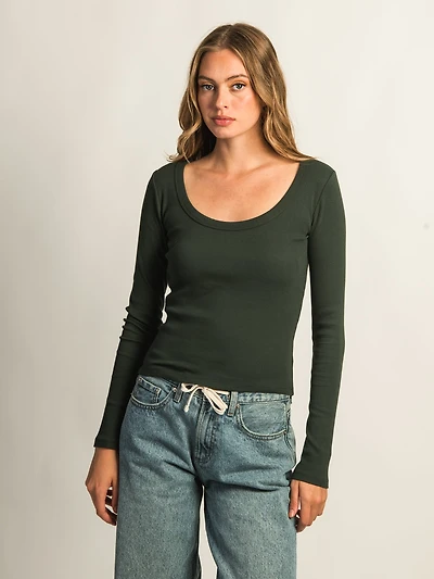 HARLOW ESSENTIAL LONG SLEEVE SCOOP NECK