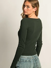 HARLOW ESSENTIAL LONG SLEEVE SCOOP NECK
