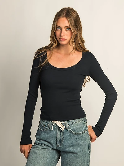 HARLOW ESSENTIAL LONG SLEEVE SCOOP NECK