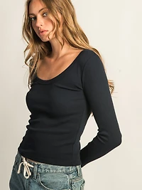 HARLOW ESSENTIAL LONG SLEEVE SCOOP NECK