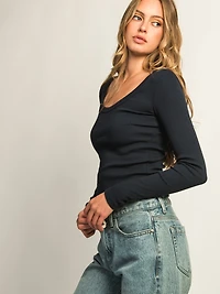 HARLOW ESSENTIAL LONG SLEEVE SCOOP NECK