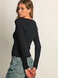 HARLOW ESSENTIAL LONG SLEEVE SCOOP NECK