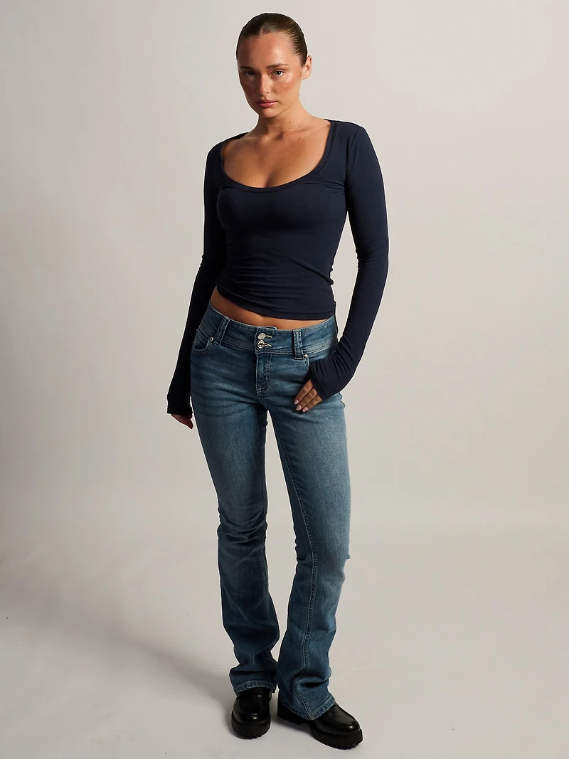 HARLOW GIA SCOOPNECK MANCHES LONGUES