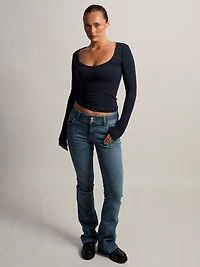 HARLOW GIA SCOOPNECK MANCHES LONGUES