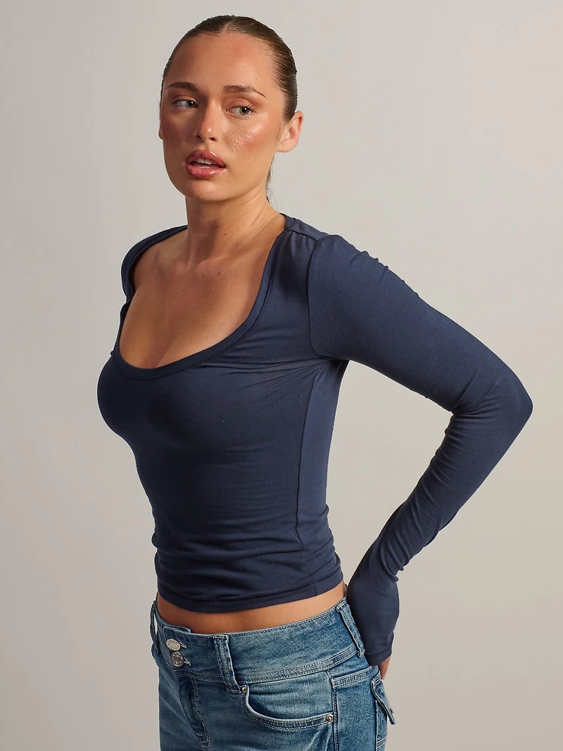 HARLOW GIA SCOOPNECK LONG SLEEVE