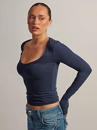 HARLOW GIA SCOOPNECK LONG SLEEVE
