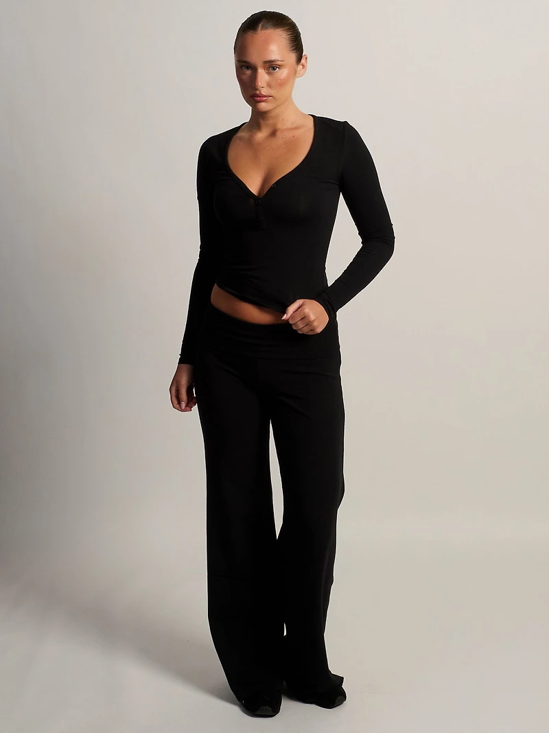 HARLOW GIA HENLEY MANCHES LONGUES - NOIR