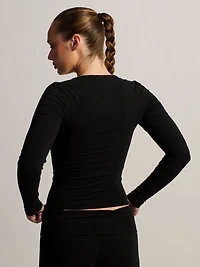 HARLOW GIA HENLEY MANCHES LONGUES - NOIR